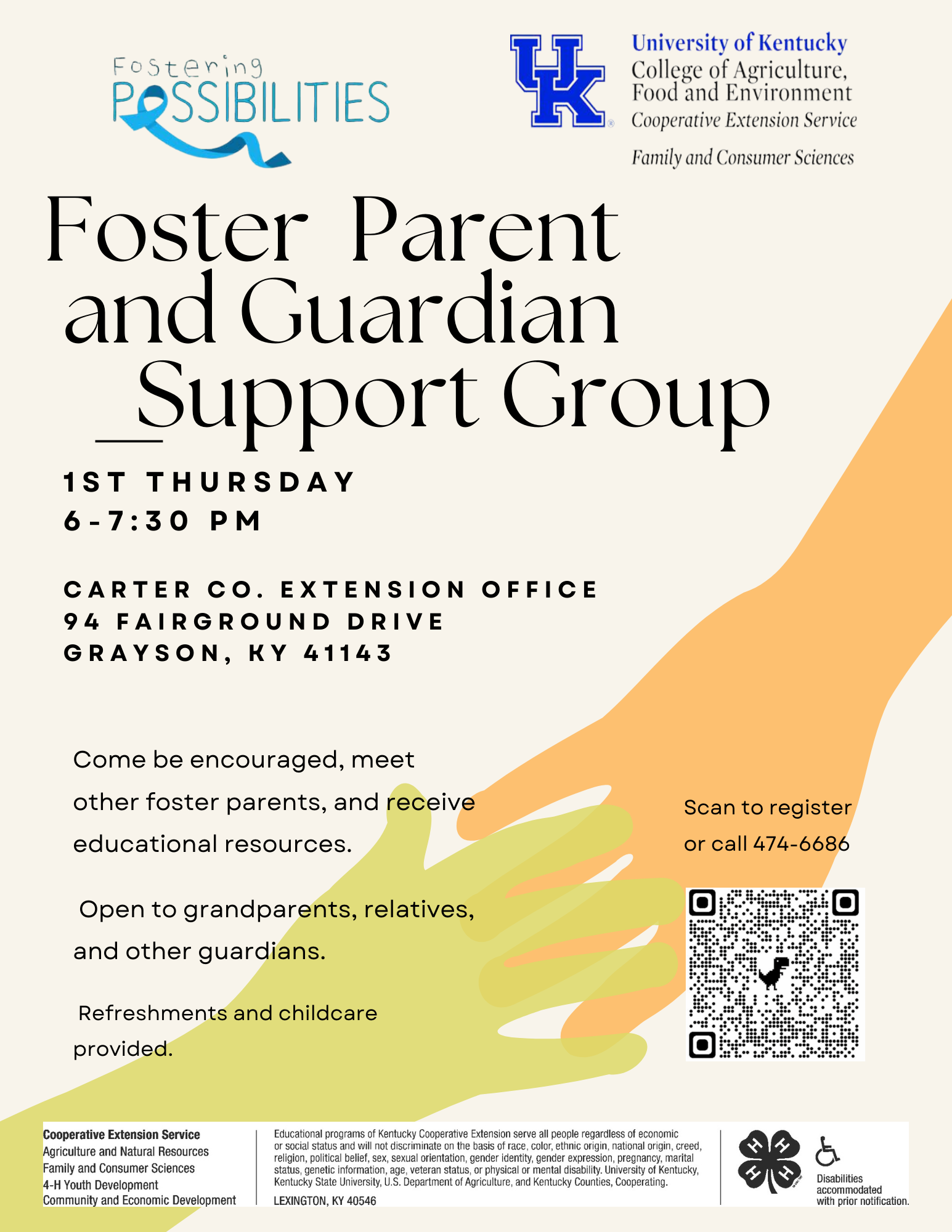 Foster Parent and Guardian Support Group Flyer 
