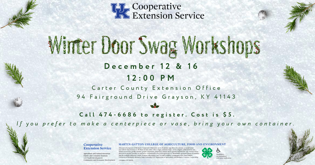 Winter Door Swag Workshop