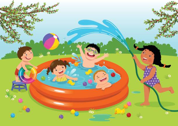 Kids Playing in Water